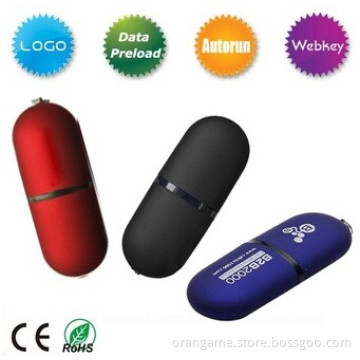 Colorful Pill Shape USB Flash Drive, Customized Logo Available